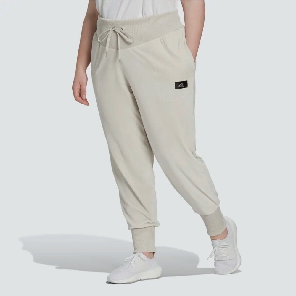 NWT Adidas holidays cozy velour multisport jogger sweatpants size 2X in alumina